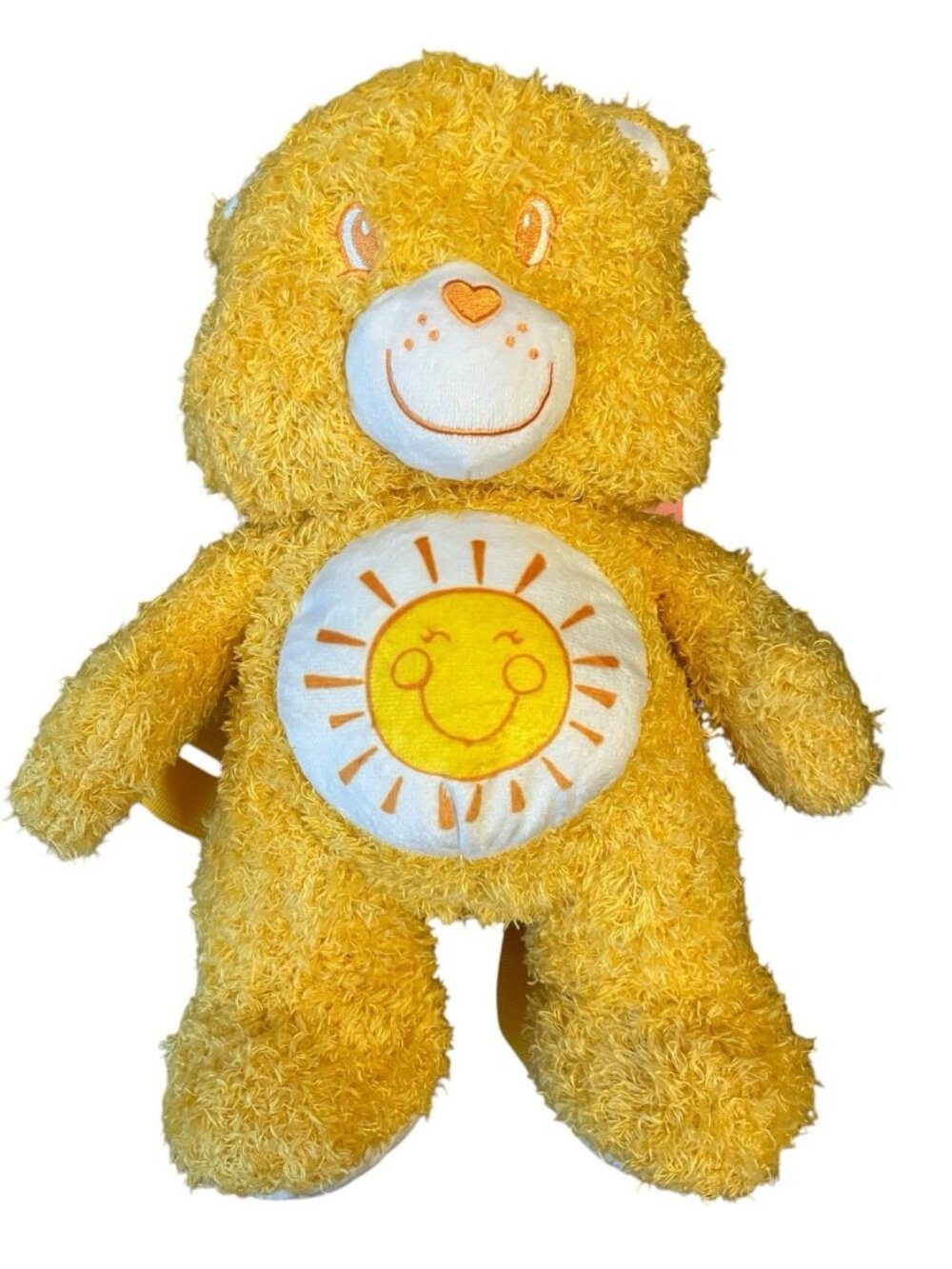 Little Girls Kids Toddlers Care Bears Plush Sunshine Bear Backpack 14 in NWT
